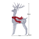 Christmas Decorations: Christabelle Large 1.5m Christmas Reindeer Outdoor Indoor Light-Up Display Decoration Lawn Statue LED Lights Red Bow