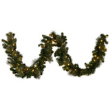 Christmas Wreaths & Garlands: Christabelle 2.7m Christmas Garland with LED Lights Glittery Gold Pine Mantle Decoration Ornament