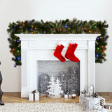 Christmas Wreaths & Garlands: Christabelle 2.7m Christmas Garland with LED Lights Glittery Gold Pine Mantle Decoration Ornament
