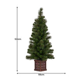 Christmas Trees: Christabelle 4ft Christmas Tree Glittery Gold Pine Led Multi Lights Xmas Decor