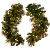 Christmas Wreaths & Garlands: Christabelle 76cm Split Christmas Wreath with LED Lights for Double Front Doors Decoration