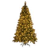 Christmas Trees: Christabelle 9ft Christmas Tree Glittery Gold Pine Needles 850 Led Lights Xmas