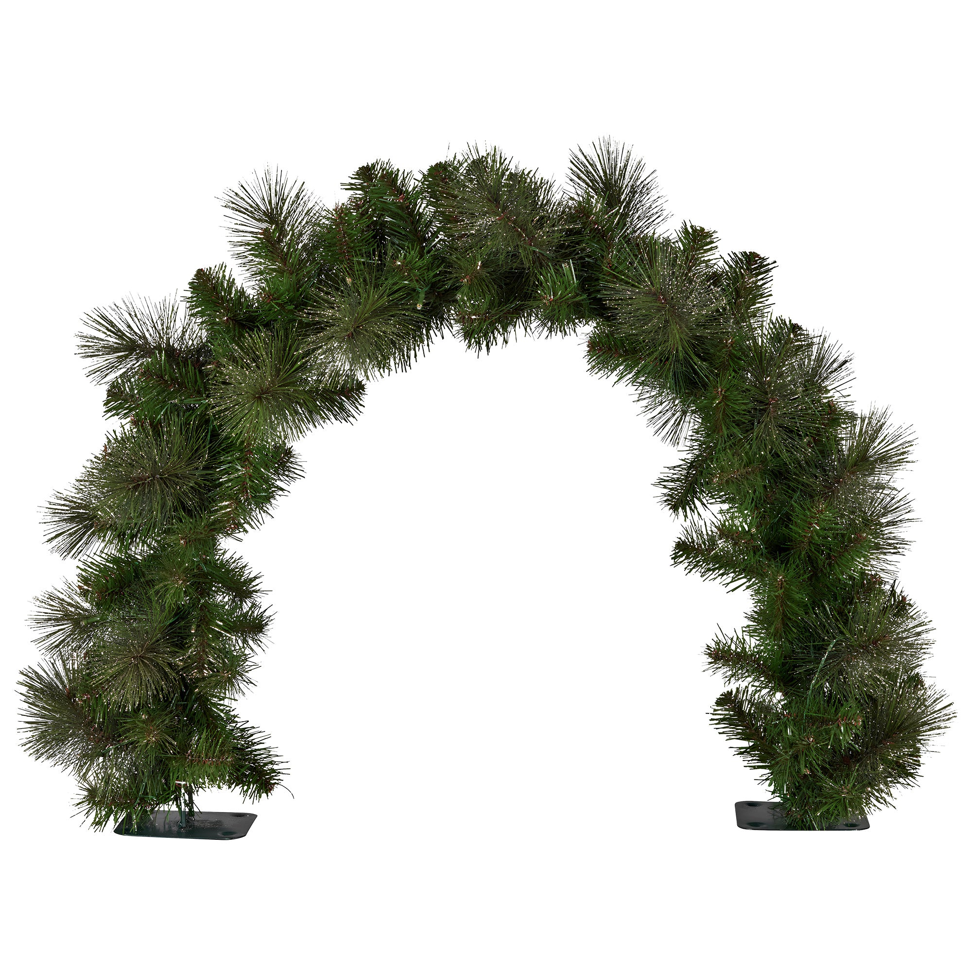 Christmas Wreaths & Garlands: Christabelle 60cm Tabletop Christmas Archway Garland with LED Lights Gold Mantle Decoration Ornament