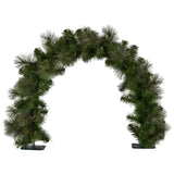Christmas Wreaths & Garlands: Christabelle 60cm Tabletop Christmas Archway Garland with LED Lights Gold Mantle Decoration Ornament