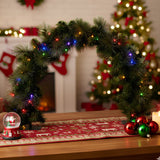 Christmas Wreaths & Garlands: Christabelle 60cm Tabletop Christmas Archway Garland with LED Lights Gold Mantle Decoration Ornament
