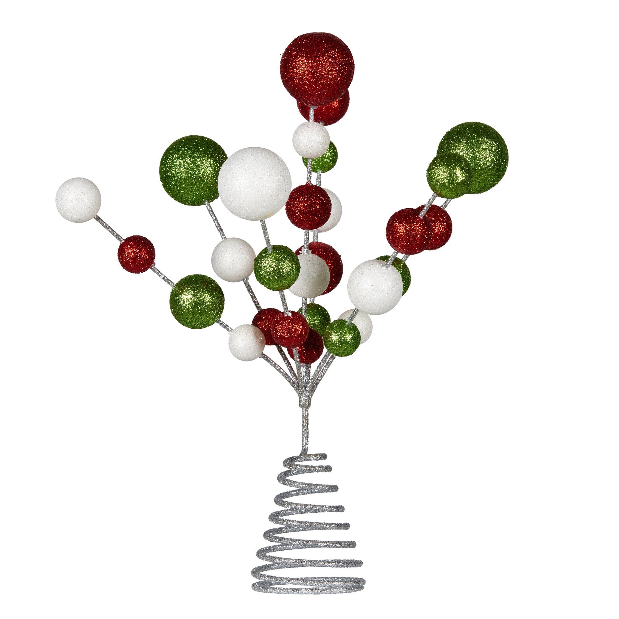 Christmas Decorations: Christabelle Baubles Christmas Tree Topper Festive Glitter Finish Xmas Ornament