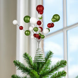 Christmas Decorations: Christabelle Baubles Christmas Tree Topper Festive Glitter Finish Xmas Ornament