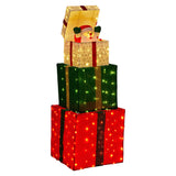 Christmas Decorations: Christabelle 122cm Animated Present Stack Santa Led Lights Christmas Tree Decor