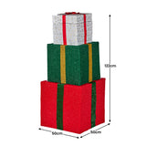 Christmas Decorations: Christabelle 122cm Animated Present Stack Santa Led Lights Christmas Tree Decor