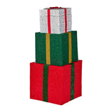 Christmas Decorations: Christabelle 122cm Animated Present Stack Santa Led Lights Christmas Tree Decor