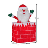 Christmas Decorations: Christabelle 76cm Animated Santa In Chimney Christmas Tree Led Lights Ornament