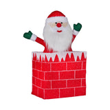 Christmas Decorations: Christabelle 76cm Animated Santa In Chimney Christmas Tree Led Lights Ornament