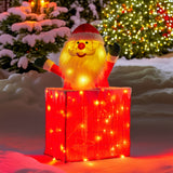 Christmas Decorations: Christabelle 76cm Animated Santa In Chimney Christmas Tree Led Lights Ornament