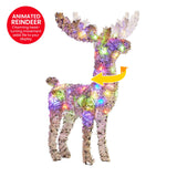 Christmas Decorations: Christabelle 112cm Animated Reindeer Christmas LED Lights Indoor Outdoor Yard Statue Decoration