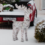 Christmas Decorations: Christabelle 112cm Animated Reindeer Christmas LED Lights Indoor Outdoor Yard Statue Decoration