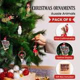 Christmas Trees: Christabelle Christmas Aussie Animals Pack of 6 Baubles Tree Decoration Ornaments Gift Pack