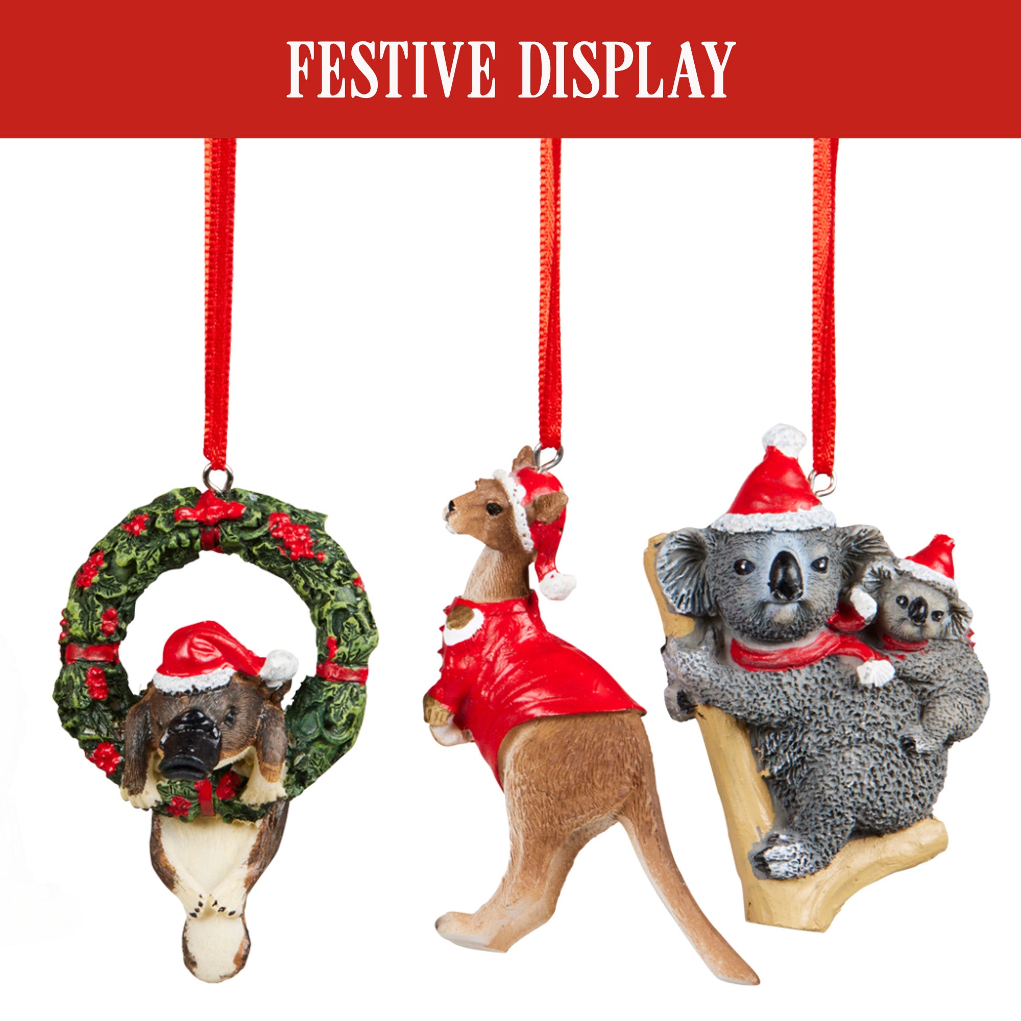 Christmas Trees: Christabelle Christmas Aussie Animals Pack of 6 Baubles Tree Decoration Ornaments Gift Pack
