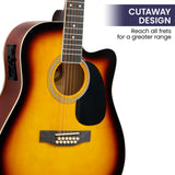 Guitars: Karrera Acoustic Guitar 12-String with EQ - Sunburst