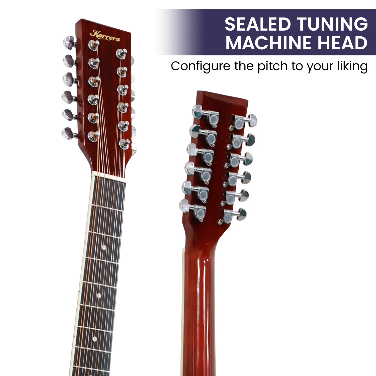 Guitars: Karrera Acoustic Guitar 12-String with EQ - Sunburst