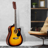 Guitars: Karrera Acoustic Guitar 12-String with EQ - Sunburst