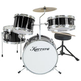 Drums: Karrera Children's 4pc Drum Kit - Black