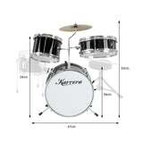 Drums: Karrera Children's 4pc Drum Kit - Black
