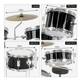 Drums: Karrera Children's 4pc Drum Kit - Black