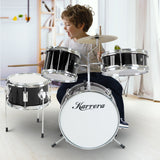 Drums: Karrera Children's 4pc Drum Kit - Black