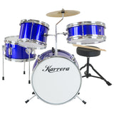 Drums: Karrera Children's 4pc Drum Kit - Blue