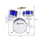 Drums: Karrera Children's 4pc Drum Kit - Blue