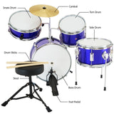 Drums: Karrera Children's 4pc Drum Kit - Blue