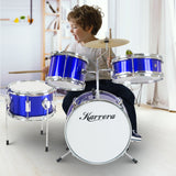 Drums: Karrera Children's 4pc Drum Kit - Blue