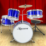Drums: Karrera Children's 4pc Drum Kit - Blue