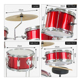 Drums: Karrera Children's 4pc Drum Kit - Red