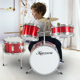 Drums: Karrera Children's 4pc Drum Kit - Red