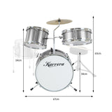 Drums: Karrera Childrens 4pc Drum Kit - Silver