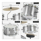 Drums: Karrera Childrens 4pc Drum Kit - Silver