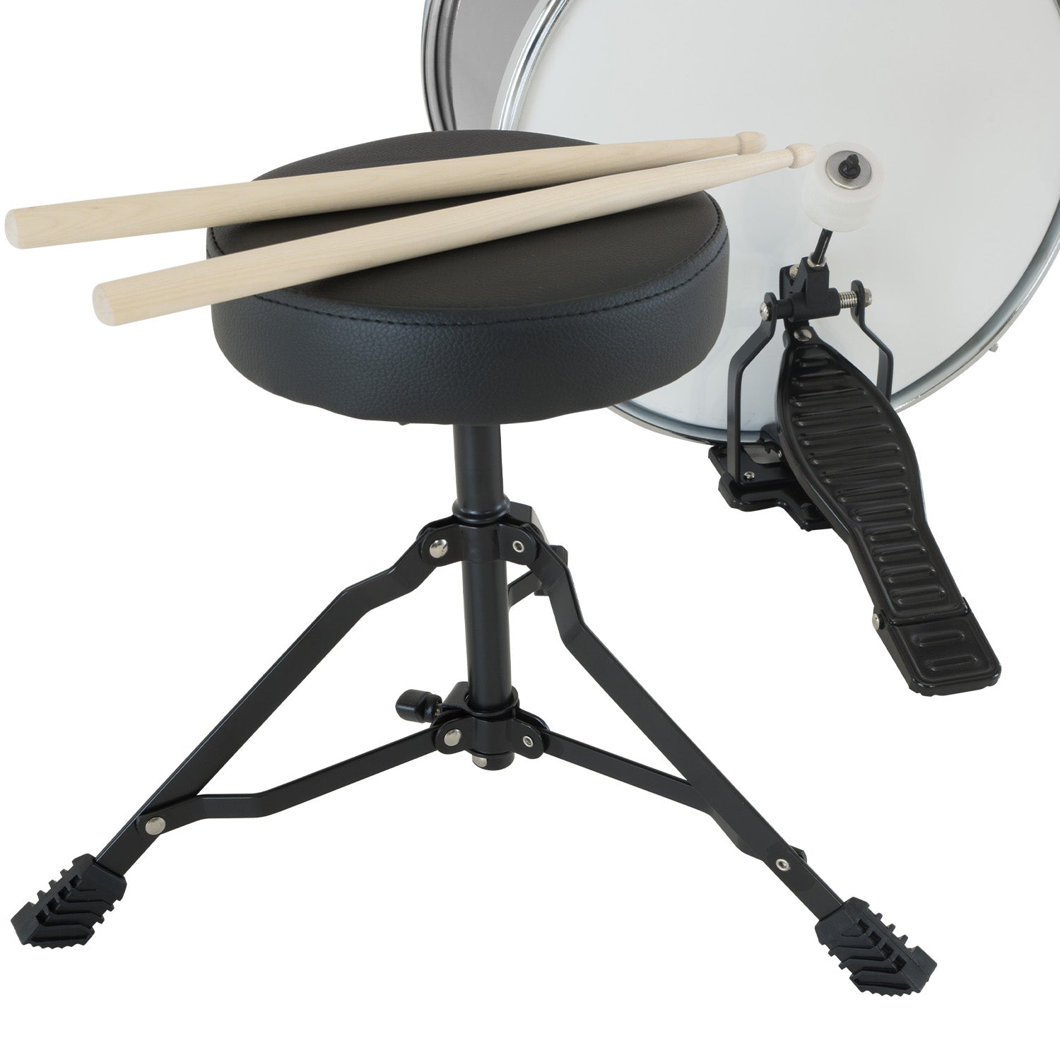 Drums: Karrera Childrens 4pc Drum Kit - Silver
