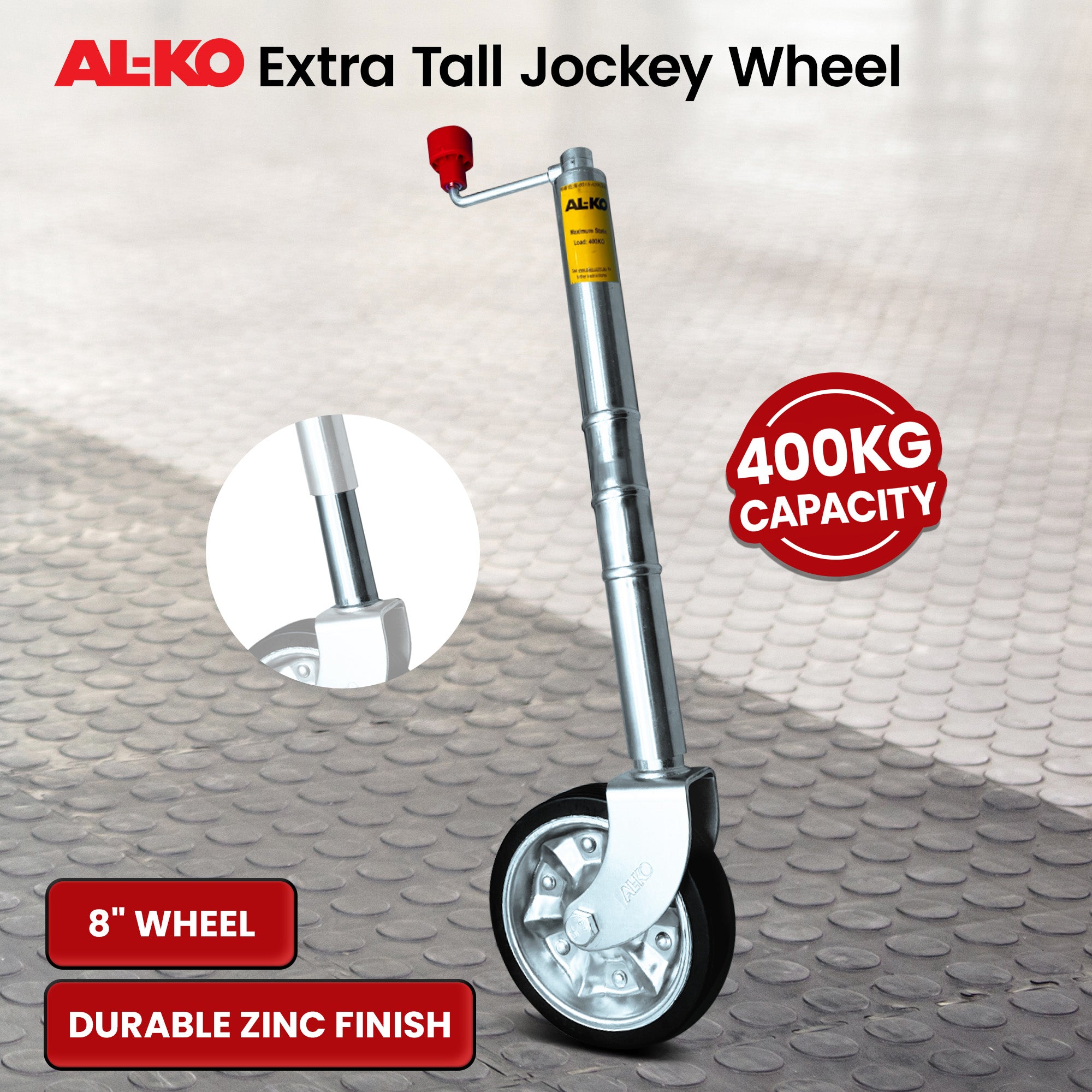 Alko Premium 8in Extra Tall Jockey Wheel 628300