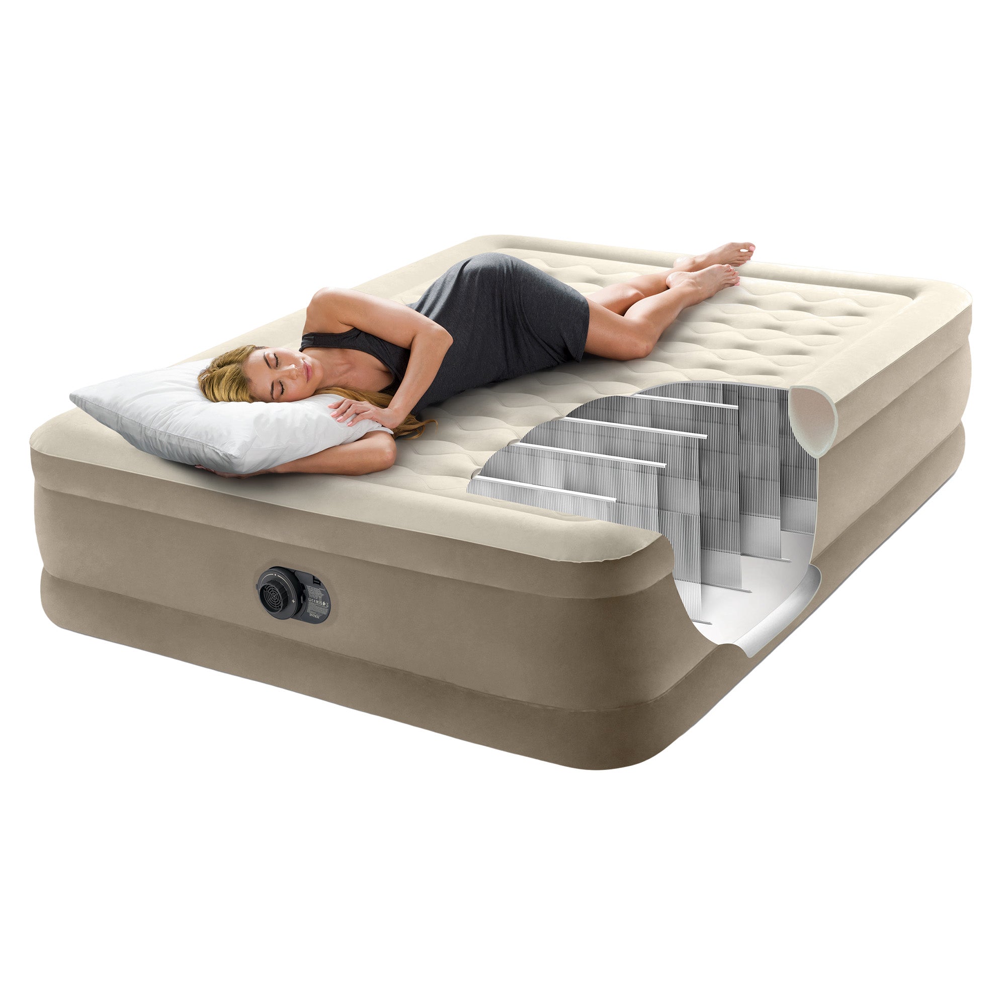 Inflatable Mattresses: Intex Dura-Beam Deluxe Queen Ultra Plush Air Mattress