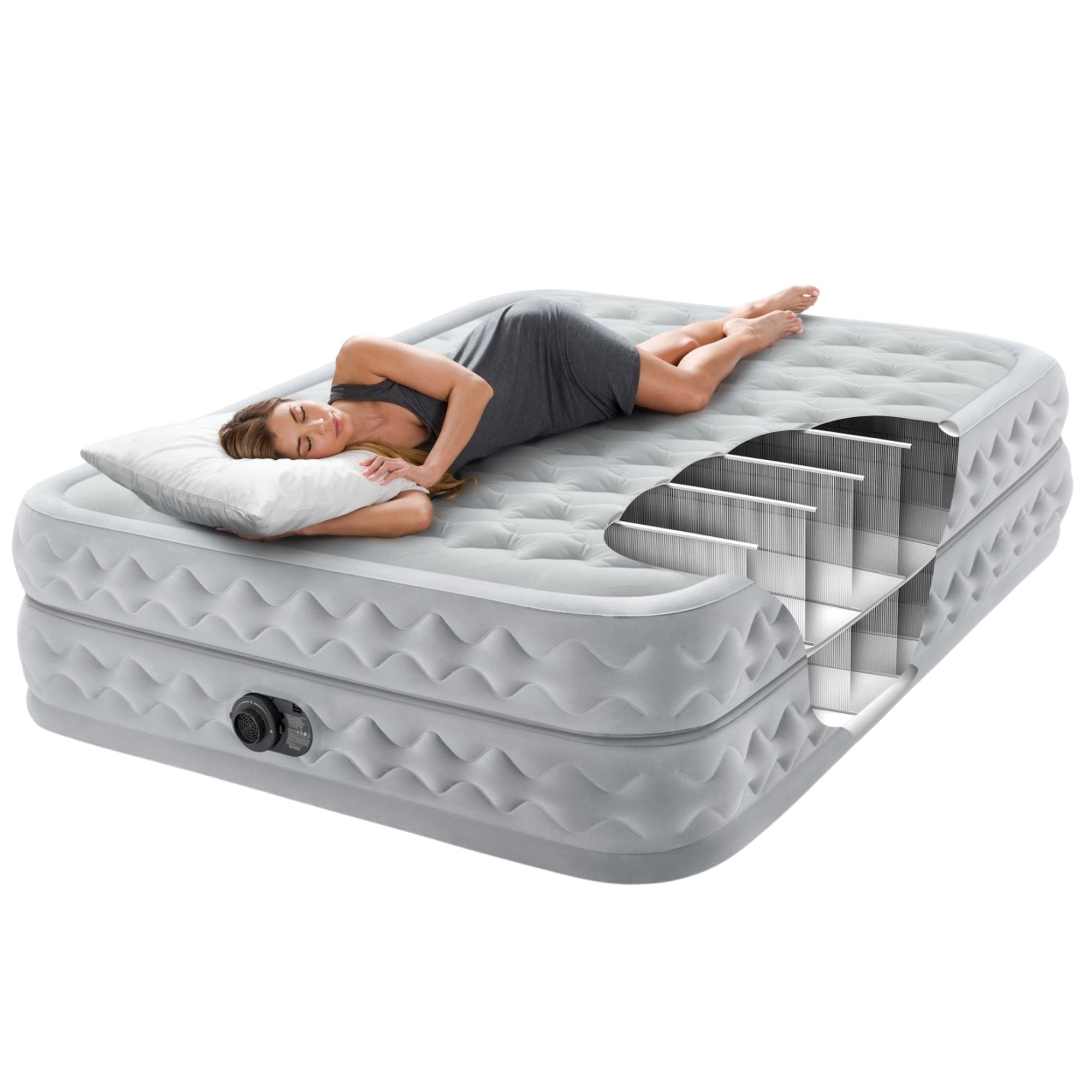 Inflatable Mattresses: Intex Dura-Beam Deluxe Queen Supreme Air-Flow Air Mattress