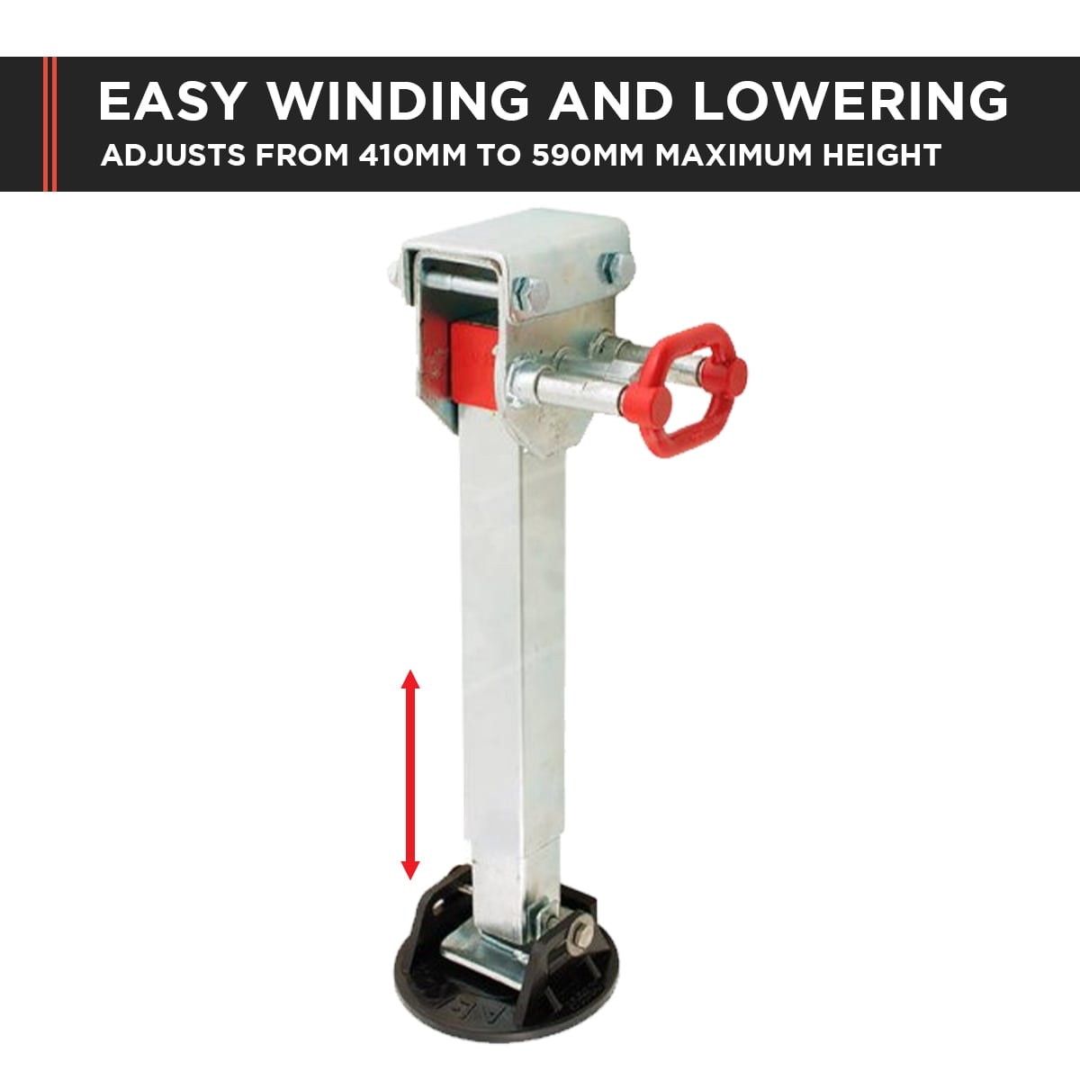 Alko 2x 590mm Drop Down Stabiliser Leg Corner Fitted with Big Foot