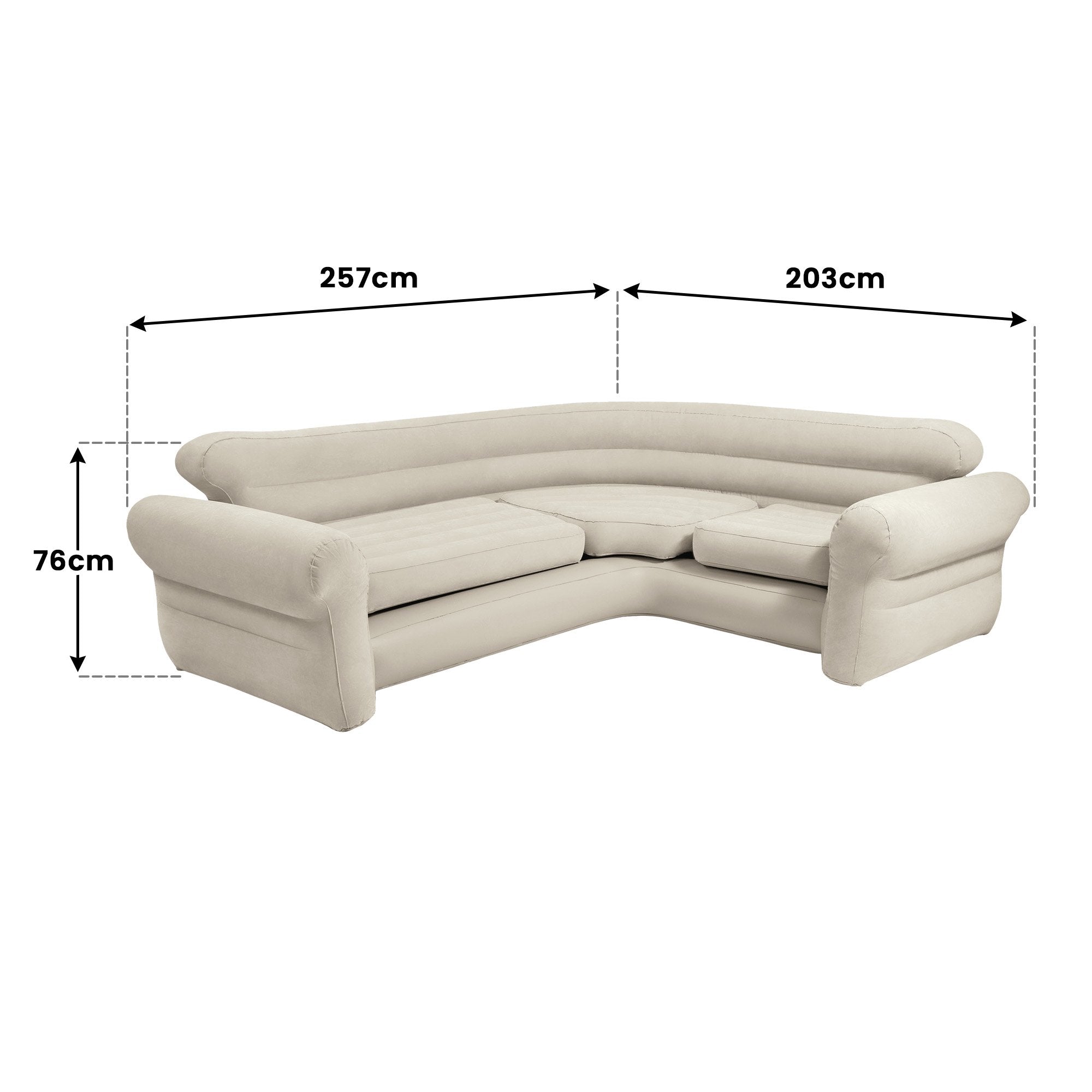Pillows: Intex Corner Sofa Inflatable Couch - L-shaped Corner Sofa