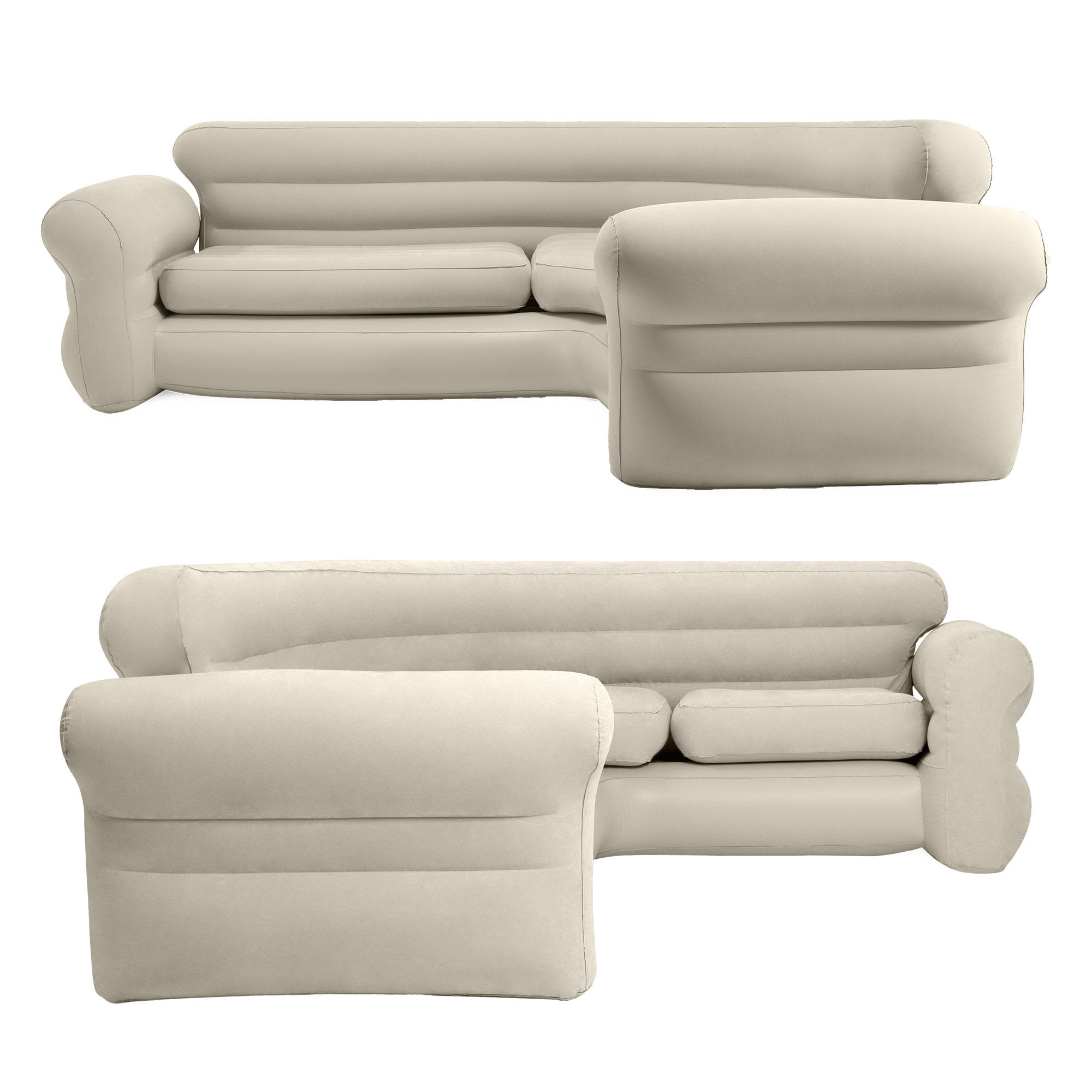 Pillows: Intex Corner Sofa Inflatable Couch - L-shaped Corner Sofa