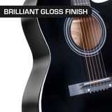 Guitars: Karrera Acoustic Cutaway 40in Guitar - Black