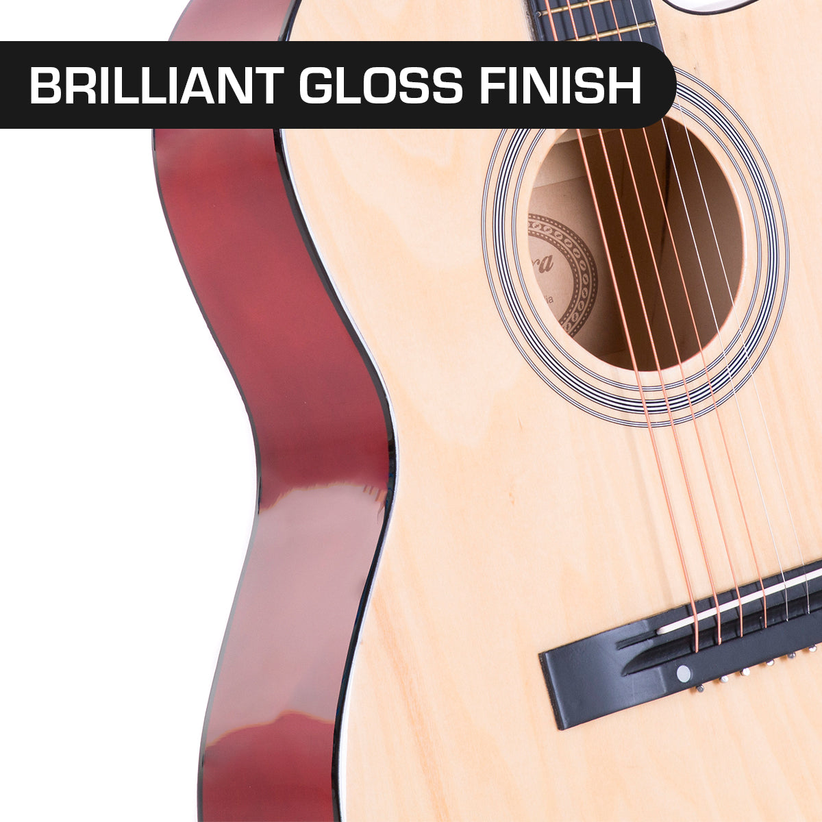 Guitars: Karrera Acoustic Cutaway 40in Guitar - Natural