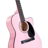 Guitars: Karrera Acoustic Cutaway 40in Guitar - Pink