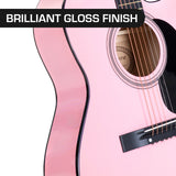 Guitars: Karrera Acoustic Cutaway 40in Guitar - Pink
