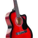 Guitars: Karrera Acoustic Cutaway 40in Guitar - Red