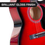 Guitars: Karrera Acoustic Cutaway 40in Guitar - Red
